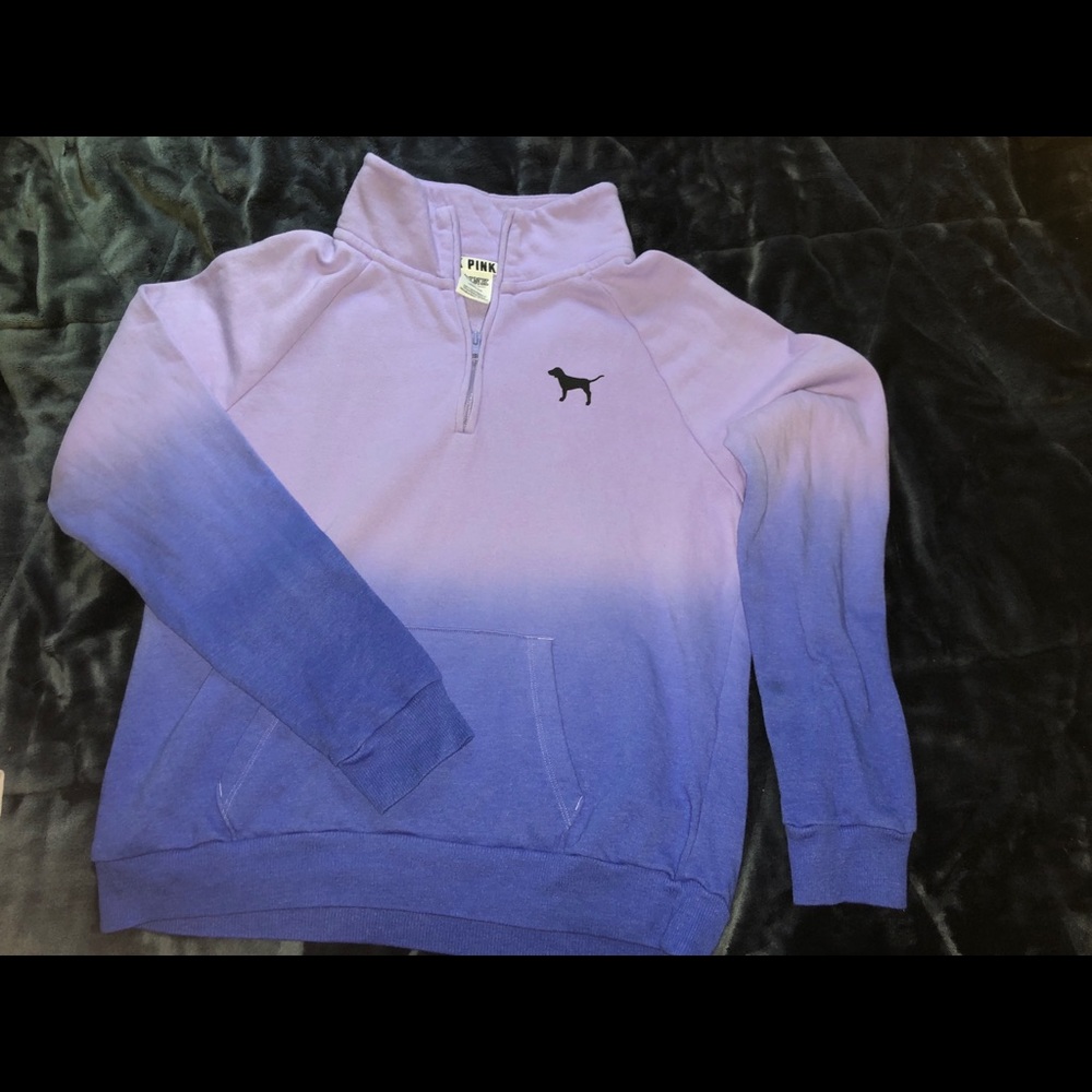 PINK blue/purple collared sweatshirt